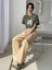 Baskılı Haki Oversize T-Shirt 5