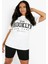 Usa Brooklyn New York Baskılı Oversize T-Shirt 3