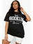 Büyük Beden Usa Brooklyn New York Baskılı Oversize T-Shirt 2