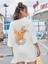 Pozitif Tavşan Baskılı Oversize Pamuklu Unisex T-Shirt 3
