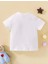 Kids Beyaz Kedi Meow Baskılı Oversize Unisex Çocuk T-Shirt 2