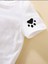 Kids Beyaz Kedi Meow Baskılı Oversize Unisex Çocuk T-Shirt 3