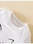Kids Beyaz Kedi Meow Baskılı Oversize Unisex Çocuk T-Shirt 4