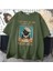 Büyük Beden Fucupcakes Baskılı Oversize Unisex Pamuk T-Shirt 1