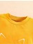 Kids Sarı Kedi Meow Baskılı Oversize Unisex Çocuk T-Shirt 3