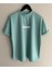 Kids Su Yeşili Brooklyn Baskılı Oversize Çocuk T-Shirt 1