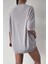 Büyük Beden Kadın Beyaz Wildflowers Baskılı Oversize T-Shirt 3