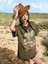 Haki Kelebek Baskılı Oversize T-Shirt 5