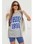 Gri Ohio 1991 Baskılı Oversize T-Shirt 1