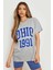 Gri Ohio 1991 Baskılı Oversize T-Shirt 2