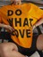 Büyük Beden Turuncu Oversize Do What You Love Baskılı T-Shirt 1