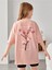 Sırt Çicek Ağacı Baskılı Oversize Somon Çocuk T-Shirt 2