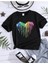 Renkli Dökümlü Kalp Baskılı Çocuk T-Shirt 1