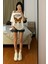 Kadın Kayık Yaka Butterfly Baskılı Oversize %100 Pamuk T-Shirt 1