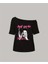 Kadın Kayık Yaka Hot Gırls Baskılı Oversize %100 Pamuk T-Shirt 1