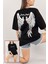 Kadın Dark Angel Baskılı Oversize T-Shirt 1