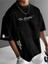 Boston Baskılı Oversize %100 Pamuk T-Shirt 1