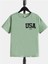 Kids Küçük Usa 1984 Baskılı Pamuklu Oversize Çocuk T-Shirt 1