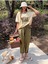 Büyük Beden Music And Party Baskılı Bej Oversize T-Shirt 4