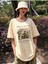 Büyük Beden Music And Party Baskılı Bej Oversize T-Shirt 5