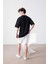 Hayalet Yüz(Kalp) Baskılı Pamuk Oversize Bisiklet Yaka T-Shirt 4