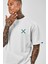 Oversize Be Contrary Baskılı Beyaz T-Shirt. 2