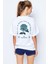 Oversize Be Contrary Baskılı Beyaz T-Shirt. 3
