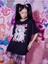 Büyük Beden Anime Karakter Baskılı Siyah Unisex Oversize T-Shirt 4