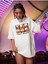 " That's Donald! " Baskılı Beyaz Oversize T-Shirt 3