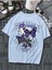 Büyük Beden Flower & Butterfly Çiçek & Kelebek Baskılı Oversize T-Shirt 1