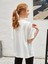 Kids Yeşil Yazılı Meydan Okuma Baskılı Oversize Beyaz Kız Çocuk T-Shirt 2