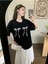 Çift Kurdele Baskılı Bisiklet Yaka Tshirt 1