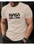 Unisex Nasa Baskılı Kısa Kol %100 Pamuk T-Shirt 1