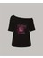 Kadın Kayık Yaka Falling Down Baskılı Oversize %100 Pamuk T-Shirt 1