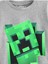 Erkek Çocuk Gri Melanj Creeper Baskılı Tişört 2
