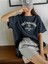 The Sunshine Baskılı Bisiklet Yaka Oversize Unisex T-Shirt 3