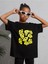 Kids Gülücük Emoji Baskılı Oversize Siyah Çocuk T-Shirt 1
