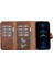 Mulvxurg URG02 Apple Iphone 13 Mini Uyumlu Deri Cüzdanlı Kılıf Santa G2 Kahve (Mulvix) 2