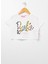 Bisiklet Yaka Crop Kesim Baskılıekru Kız Çocuk T-Shirt - 22BS-81 1
