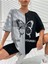 Çift Renk Kelebek Yourself Baskılı Oversize T-Shirt 2