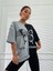Çift Renk Kelebek Yourself Baskılı Oversize T-Shirt 3