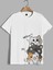 Çocuk Wow Kedi Baskılı Oversize T-Shirt 1