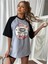 Kadın Made In Awesome 1998 Baskılı Kollar Siyah Oversize T-Shirt 4
