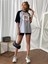 Kadın Made In Awesome 1998 Baskılı Kollar Siyah Oversize T-Shirt 7