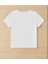 Pembe Tatlı Tavşan Baskılı Oversize Bisiklet Yaka Pamuklu Beyaz Çocuk T-Shirt 3