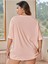 Gratitude - Kindness - Humility Yazılı Güneş ve Ay Baskılı Mercan Pembesi Oversize T-Shirt 2