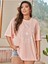 Gratitude - Kindness - Humility Yazılı Güneş ve Ay Baskılı Mercan Pembesi Oversize T-Shirt 4
