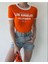 Kadın Los Angels California Baskılı Oversize Bisiklet Yaka T-Shirt 1