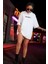Kadın Beyaz Butterfly Oversize T-Shirt 2