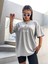 Büyük Beden U.s.a Kadın New York Baskılı Oversize T-Shirt 5